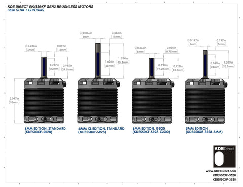 KDE500XF-1350-G3 Brushless Motor for 500/550/600-Class Electric Single-Rotor Series