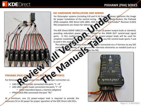 KDE-UAS125UVC-HE 125A+UHV Electronic Speed Controller (ESC) for Multi-Rotor (UAS) Series