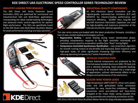 KDEXF-UAS55 55A+ Electronic Speed Controller (ESC) for Electric Multi-Rotor (UAS) Series