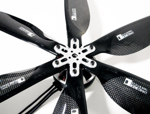 KDE-HPAHL Heavy-Lift Propeller Blade Adapter, Hex-Edition for Multi-Rotor (UAS) Series