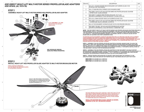 KDE-CF305-TP Propeller Blades, 30.5" x 9.7, Triple-Edition Series (CW/CCW Set)