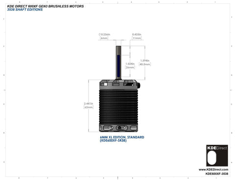 KDE600XF-530-G3 Brushless Motor for 550/600/650-Class Electric Single-Rotor Series