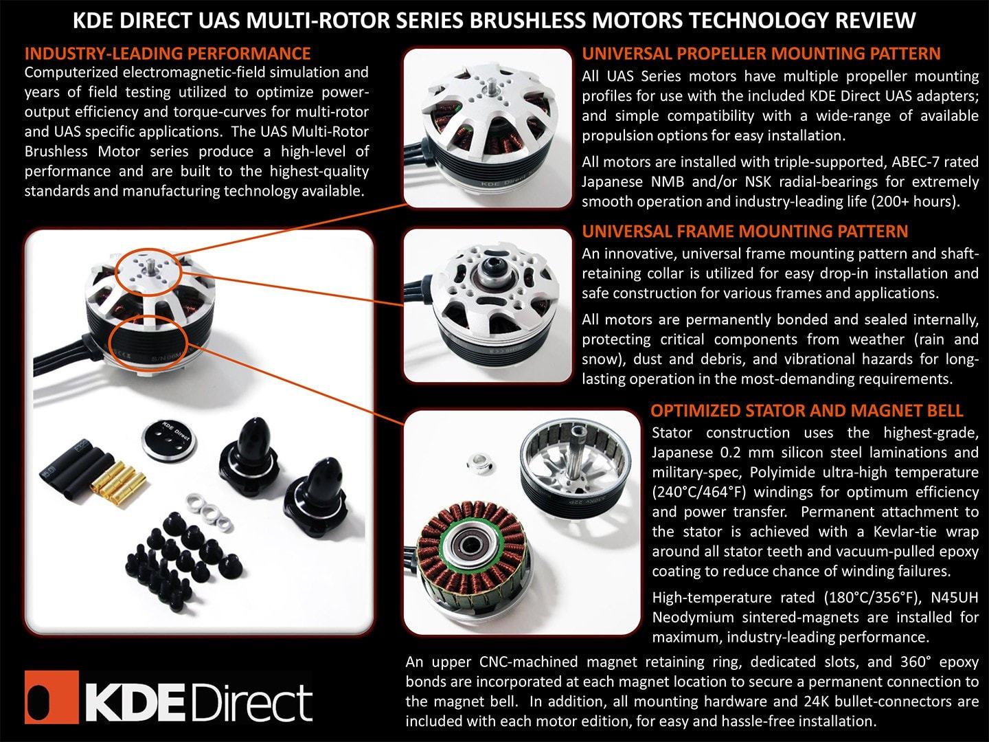 KDE6213XF-185 | UAS BLDC Brushless Motor | KDE Direct